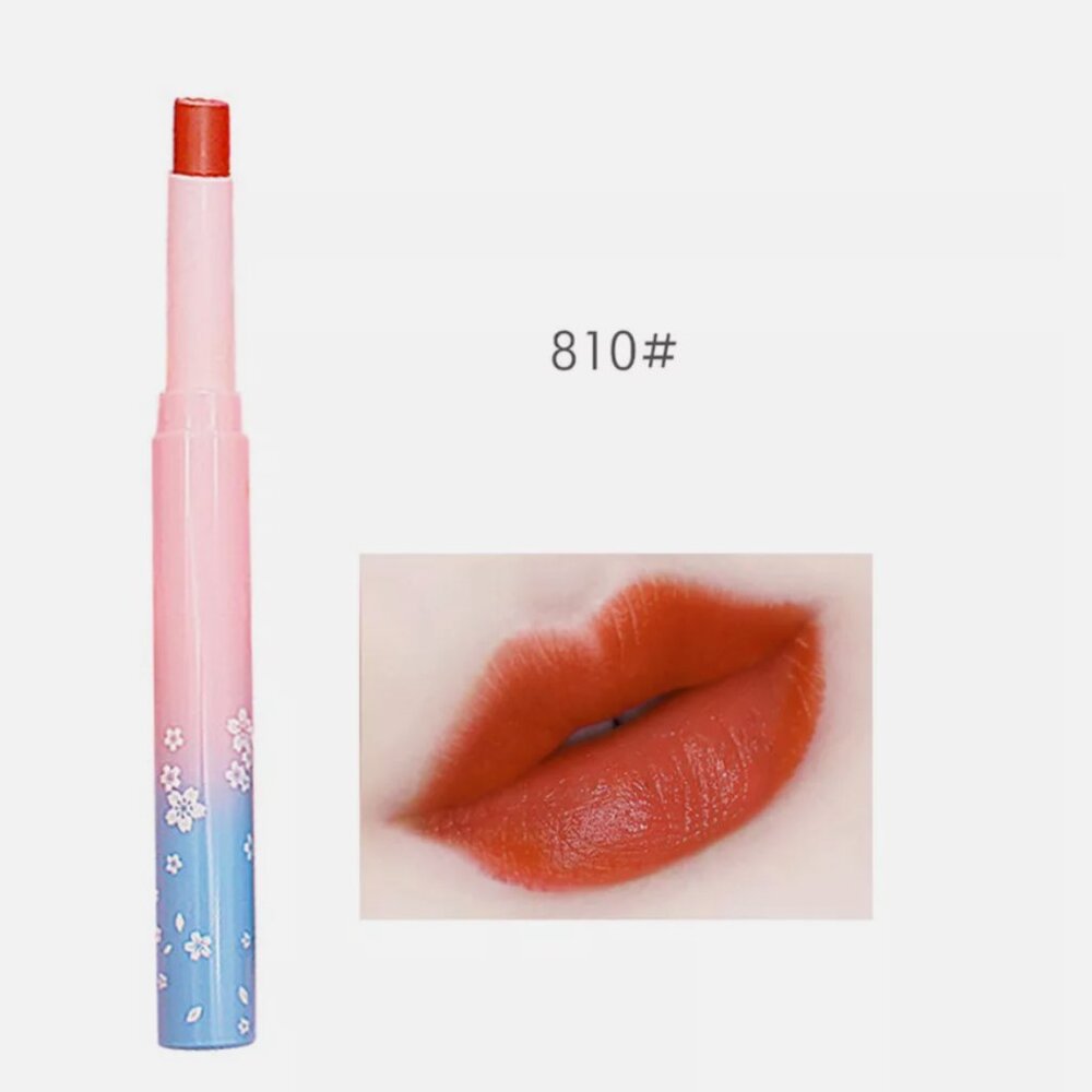 Cute RED Tube Mouth Red Brick Lipstick Not Easy Sweet Velvet Long-lasting Nature